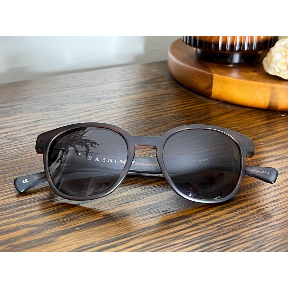 RAEN Squire Matte Root Beer Round Sunglasses Modern Classic Surf Style Unisex